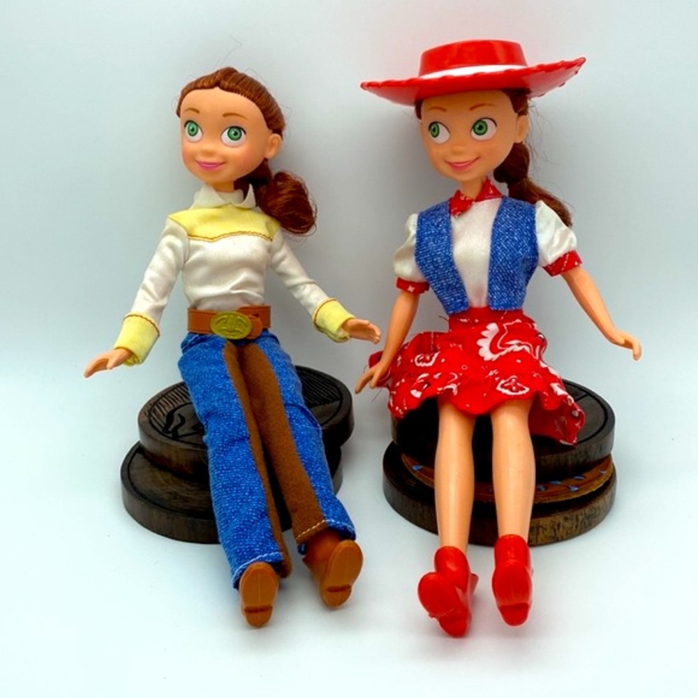 2 VTG Mattel Disney Pixar Toy Story & Beyond Cowgirl & Square Dance JESSIE DOLLS